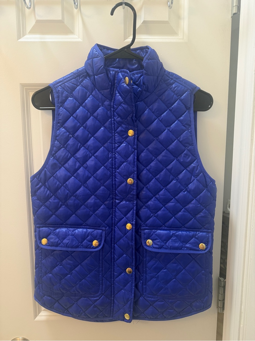 JCrew Blue Quilted Vest
